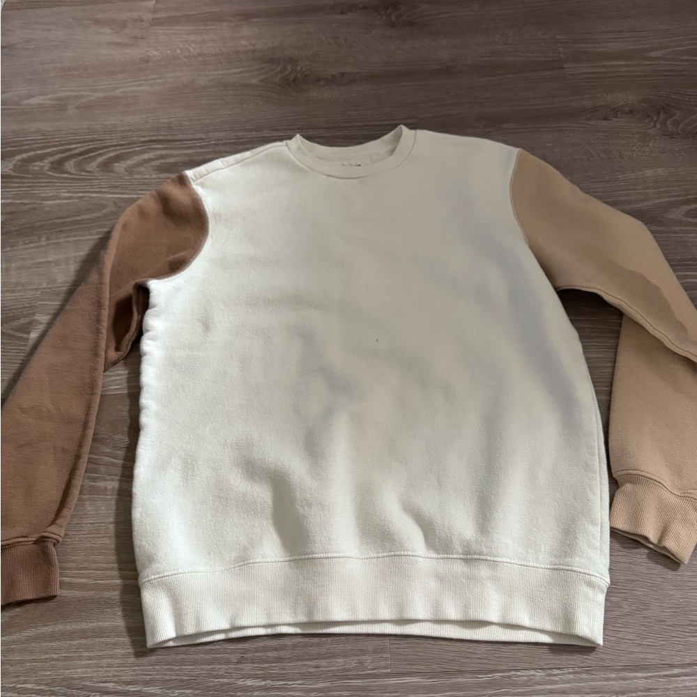 Cream and Brown Sweater